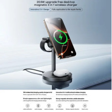 Бездротовий зарядний пристрій REMAX 20.5W upgrade free desktop magnetic 3 in 1 wireless charger  CW01 Black