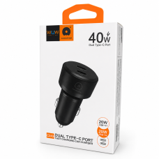 Автомобільний зарядний пристрій WUW-C243 PD20W+ PD20W White