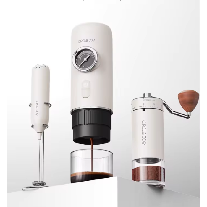 Портативна кавоварка з манометром Xiaomi Circle Joy LeCui Portable Italian Electric Coffee Machine, White