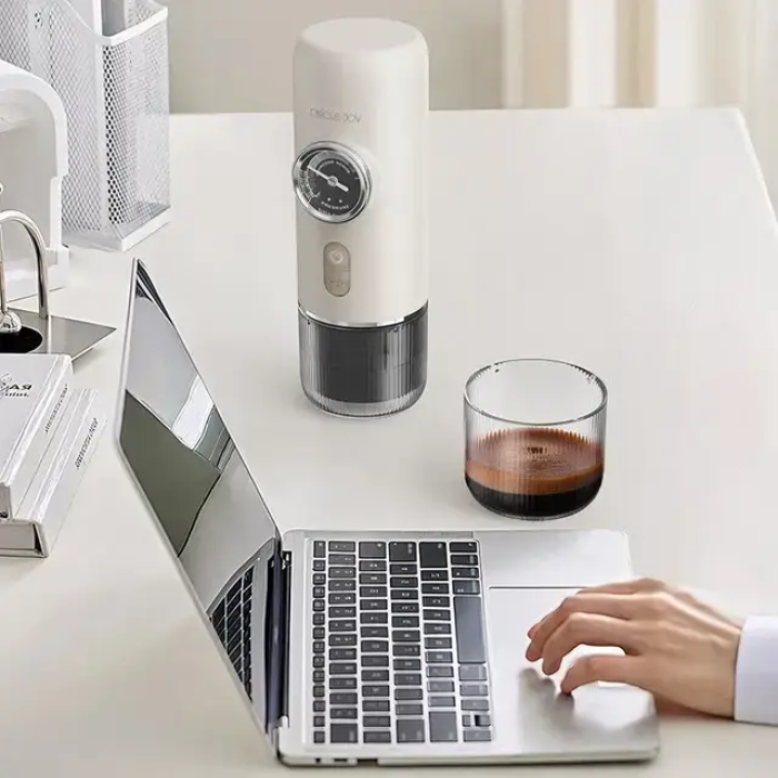 Портативна кавоварка з манометром Xiaomi Circle Joy LeCui Portable Italian Electric Coffee Machine, White