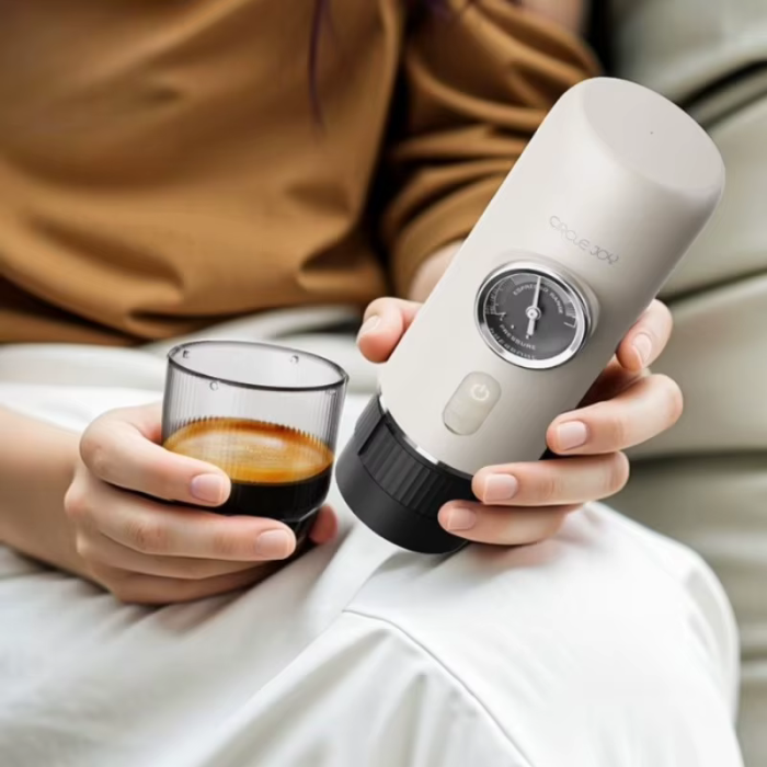 Портативна кавоварка з манометром Xiaomi Circle Joy LeCui Portable Italian Electric Coffee Machine, White