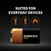 Батарейка крона Duracell Plus Power 9V/6LR61 (1шт)