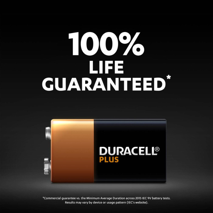 Батарейка крона Duracell Plus Power 9V/6LR61 (1шт)