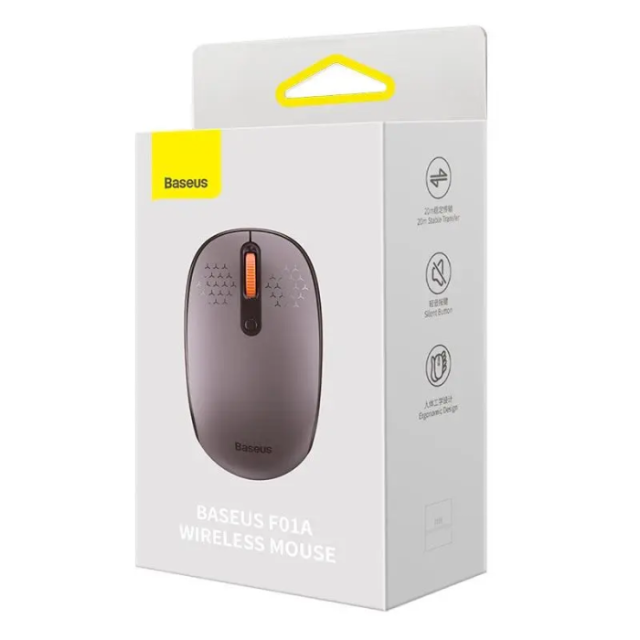 Маніпулятор миша бездротова Baseus F01A Wireless Mouse Frosted Gray