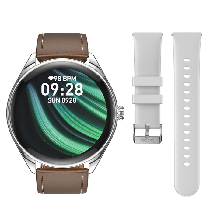 Смарт-годинник HOCO Y22 AMOLED 36mm. 200 mAh. IP67 Silver