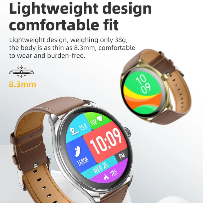Смарт-годинник HOCO Y22 AMOLED 36mm. 200 mAh. IP67 Silver