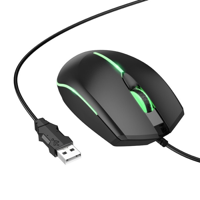 Миша HOCO GM37 Wonderful gaming luminous wired mouse Black