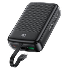 Зовнішній акумулятор ACEFAST M14 PD20W power bank with cable 20000mAh Black