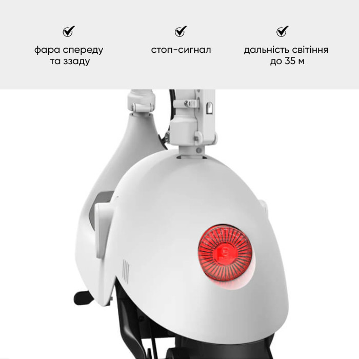 Електросамокат з сидінням OKAI Ceetle PRO EA10C White 10', 350(900)W, 25Km/h, 10.4Ah, 55Km, 20%, NFC, App.29kg
