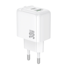 Мережевий зарядний пристрій BOROFONE BAS45A Potential PD30W+QC3.0 charger(EU) White