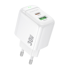 Мережевий зарядний пристрій BOROFONE BAS45A Potential PD30W+QC3.0 charger(EU) White