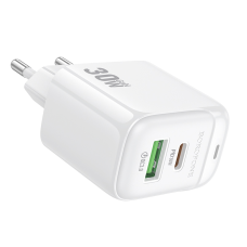 Мережевий зарядний пристрій BOROFONE BAS45A Potential PD30W+QC3.0 charger(EU) White