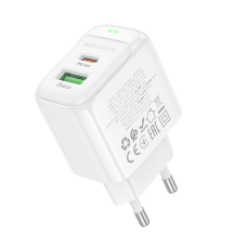 Мережевий зарядний пристрій BOROFONE BAS45A Potential PD30W+QC3.0 charger(EU) White