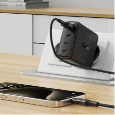Мережевий зарядний пристрій ACEFAST A94 PD100W GaN (3*USB-C+USB-A) charger  Black