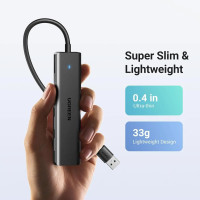 USB-хаб UGREEN 4-Port USB 3.0 Hub 0.15m