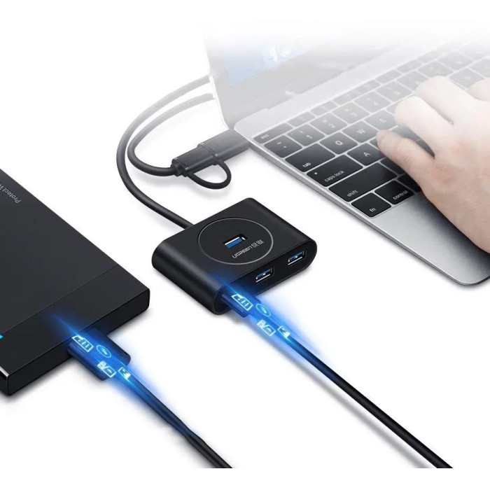 USB-хаб UGREEN USB 3.0 Hub 0.5m (Black)