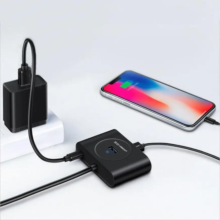 USB-хаб UGREEN USB 3.0 Hub 0.5m (Black)