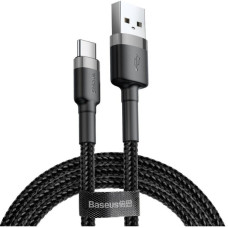 Кабель Baseus cafule Cable USB For Type-C 2A 3m Gray+Black