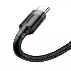 Кабель Baseus cafule Cable USB For Type-C 2A 3m Gray+Black