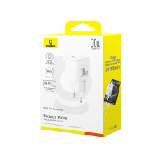 Мережевий зарядний пристрій Baseus Palm Fast Charger 1C 30W EU Moon White