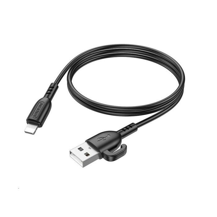 Кабель BOROFONE BX91 USB to iP 2.4A,1m, PVC, PVC connectors, Black