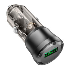 Автомобільний зарядний пристрій BOROFONE BZ23 Noble single-port QC3.0 car charger Transparent Black