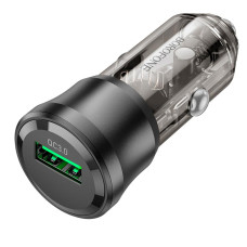Автомобільний зарядний пристрій BOROFONE BZ23 Noble single-port QC3.0 car charger Transparent Black