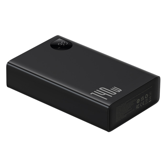 Зовнішній акумулятор Baseus Adaman Digital Display Fast Charge Power Bank 24000mAh 140W Cluster Black