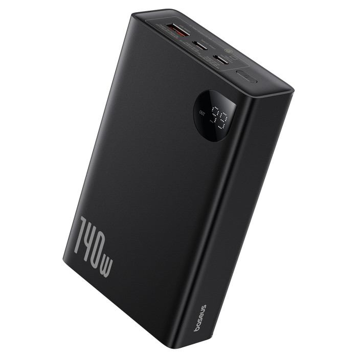 Зовнішній акумулятор Baseus Adaman Digital Display Fast Charge Power Bank 24000mAh 140W Cluster Black