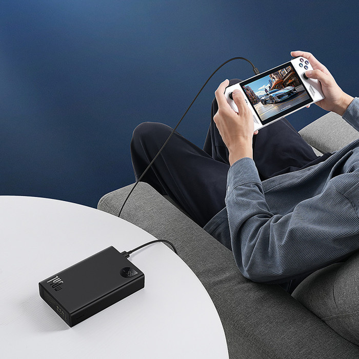 Зовнішній акумулятор Baseus Adaman Digital Display Fast Charge Power Bank 24000mAh 140W Cluster Black