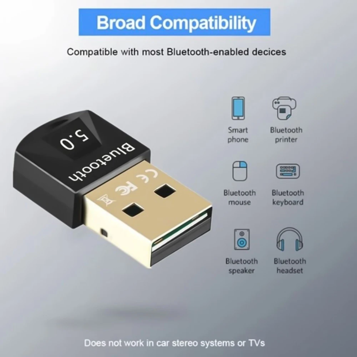 Bluetooth-адаптер ESSAGER Mini BT5.0 Adapter Black