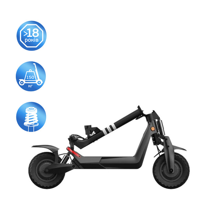Електросамокат OKAI ES800 Panther Off-Road Black 12", 1500(3000)W, Dual Motor, 19.2Ah, 50km, 60km\h, 35%, NFC, App, 43kg