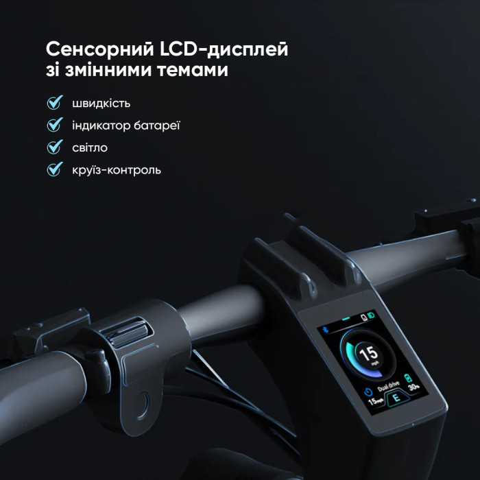 Електросамокат OKAI ES800 Panther Off-Road Black 12", 1500(3000)W, Dual Motor, 19.2Ah, 50km, 60km\h, 35%, NFC, App, 43kg