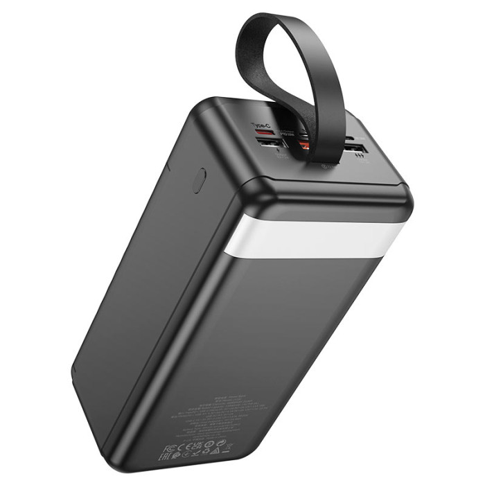 Зовнішній акумулятор HOCO J123C Element 22.5W+PD20W fully compatible power bank with digital display(60000mAh) Black