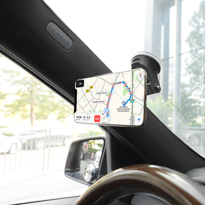 Автотримач для телефона HOCO CA42 Cool Journey in-car dashboard holder with stretch rod Black/Red