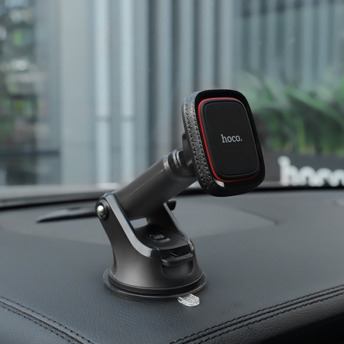 Автотримач для телефона HOCO CA42 Cool Journey in-car dashboard holder with stretch rod Black/Red