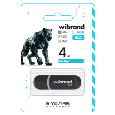 Флеш-накопичувач Wibrand USB 2.0 Panther 4Gb Black