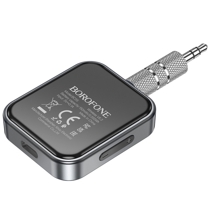 Bluetooth-ресивер BOROFONE BC55 Suave car AUX BT receiver Black