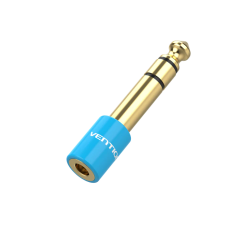 Аудіо перехідник Vention 6.35mm Male to 3.5mm Female Audio Adapter Blue Aluminum Alloy Type (VAB-S01-L)