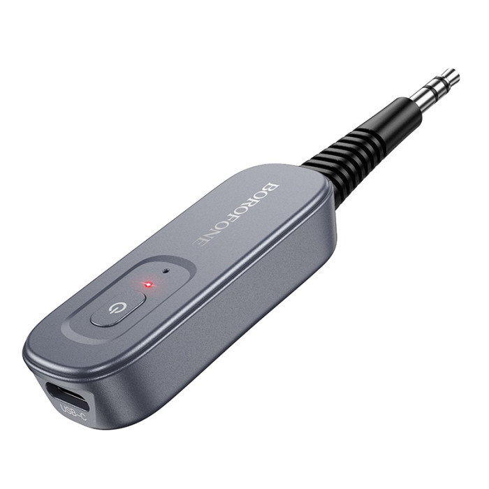 Bluetooth-ресивер BOROFONE BC51 Clear way AUX BT audio receiver/transmitter Metal Grey