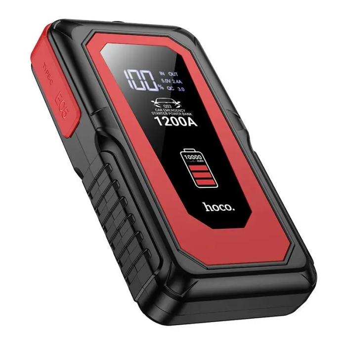 Автомобільний пуско-зарядний пристрій HOCO QS3 Victory car emergency starter power bank (10000mAh) Black