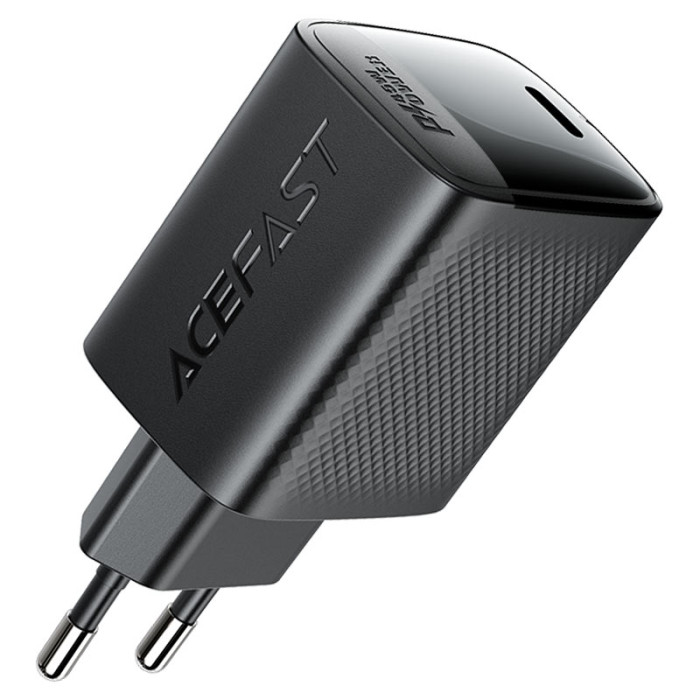 Мережевий зарядний пристрій ACEFAST A112 PD45W GaN single USB-C charger (EU) Black
