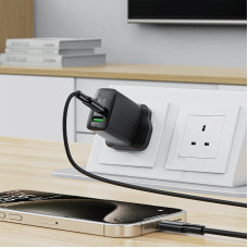 Кабель ACEFAST C17-03 USB-C to USB-C silicone charging data cable Black
