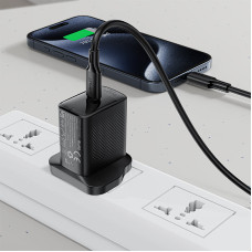 Кабель ACEFAST C17-03 USB-C to USB-C silicone charging data cable Black