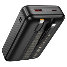 Зовнішній акумулятор HOCO Q37A Graceful 22.5W+PD20W power bank with two cables(20000mAh) Black