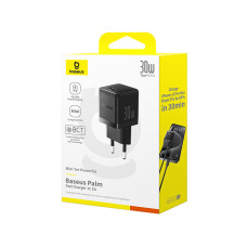 Мережевий зарядний пристрій Baseus Palm Fast Charger 1C 30W EU Cluster Black