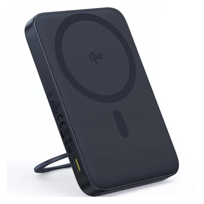 Зовнішній акумулятор Baseus PicoGo Qi2 Magnetic Power Bank with Rotatable Stand 5000mAh 20W Cosmic Black (with Simply Series Charging Cable Type-C