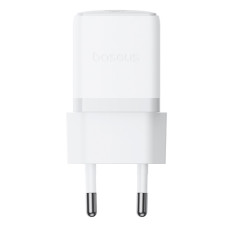Мережевий зарядний пристрій з кабелем Baseus Palm Fast Charger 1C 20W EU Moon White (with Baseus Cable USB-C to USB-C 1m Moon White)