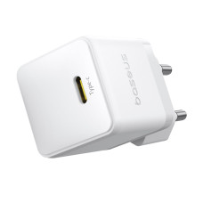 Мережевий зарядний пристрій з кабелем Baseus Palm Fast Charger 1C 20W EU Moon White (with Baseus Cable USB-C to USB-C 1m Moon White)