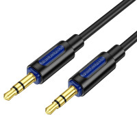 Аудіокабель BOROFONE BL20 3.5mm male to 3.5mm male, silicone, 1m, Black